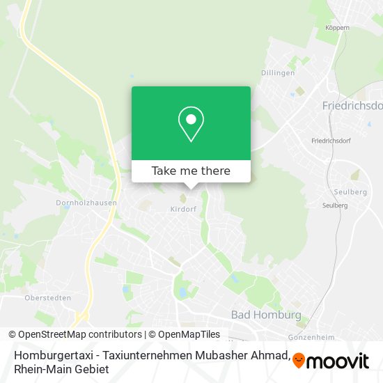 Карта Homburgertaxi - Taxiunternehmen Mubasher Ahmad