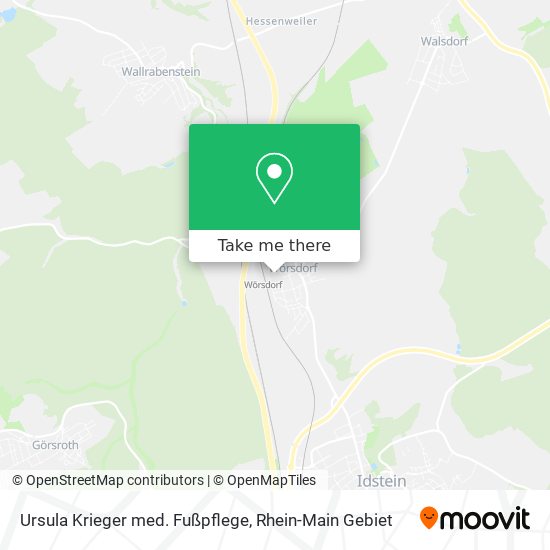 Карта Ursula Krieger med. Fußpflege