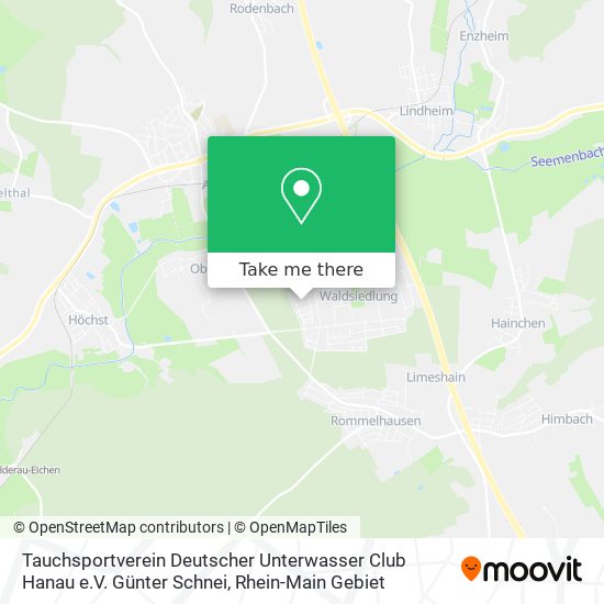 Tauchsportverein Deutscher Unterwasser Club Hanau e.V. Günter Schnei map