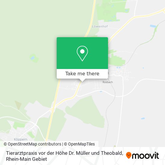 Tierarztpraxis vor der Höhe Dr. Müller und Theobald map