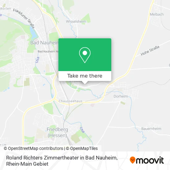 Карта Roland Richters Zimmertheater in Bad Nauheim