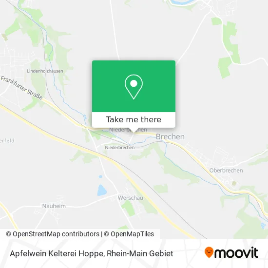 Карта Apfelwein Kelterei Hoppe