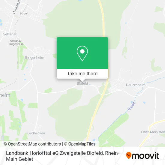 Карта Landbank Horlofftal eG Zweigstelle Blofeld