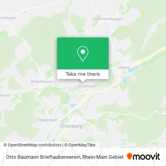 Карта Otto Baumann Brieftaubenverein
