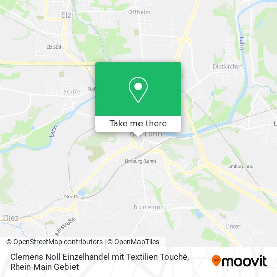 Карта Clemens Noll Einzelhandel mit Textilien Touchè