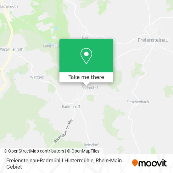Карта Freiensteinau-Radmühl I Hintermühle