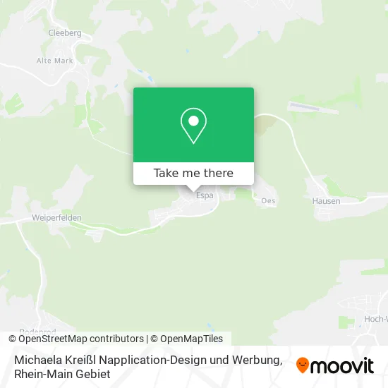 Карта Michaela Kreißl Napplication-Design und Werbung