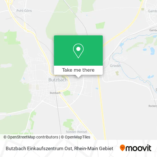 Карта Butzbach Einkaufszentrum Ost