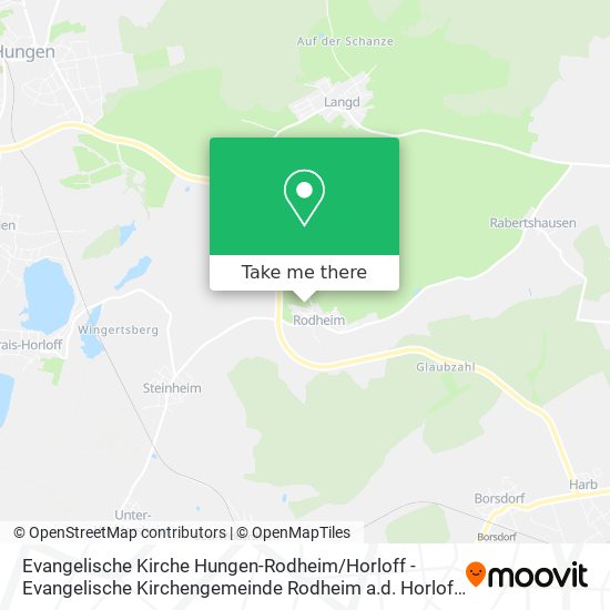 Карта Evangelische Kirche Hungen-Rodheim / Horloff - Evangelische Kirchengemeinde Rodheim a.d. Horloff