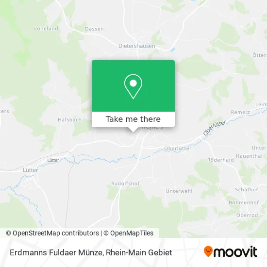Карта Erdmanns Fuldaer Münze