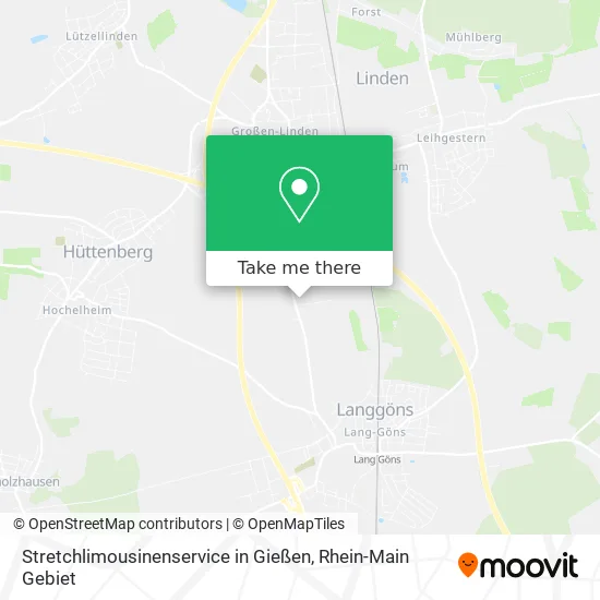 Карта Stretchlimousinenservice in Gießen