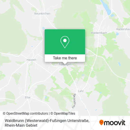 Карта Waldbrunn (Westerwald)-Fußingen Unterstraße