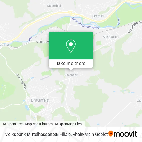 Карта Volksbank Mittelhessen SB Filiale