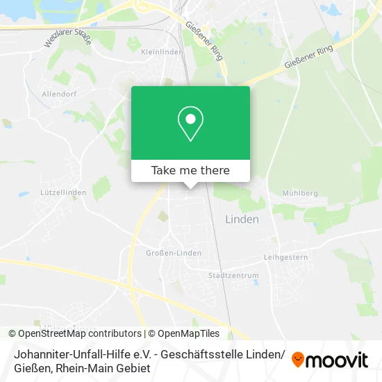 Карта Johanniter-Unfall-Hilfe e.V. - Geschäftsstelle Linden/ Gießen
