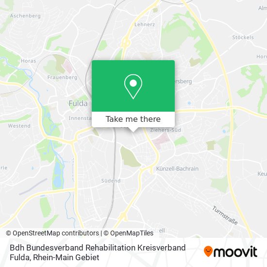 Bdh Bundesverband Rehabilitation Kreisverband Fulda map
