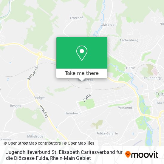 Карта Jugendhilfeverbund St. Elisabeth Caritasverband für die Diözsese Fulda