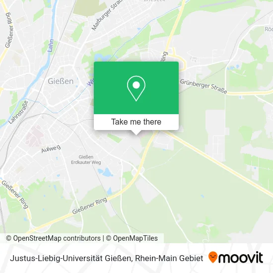 Карта Justus-Liebig-Universität Gießen