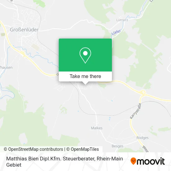 Карта Matthias Bien Dipl.Kfm. Steuerberater