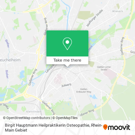 Карта Birgit Hauptmann Heilpraktikerin Osteopathie