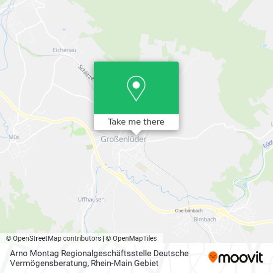 Карта Arno Montag Regionalgeschäftsstelle Deutsche Vermögensberatung