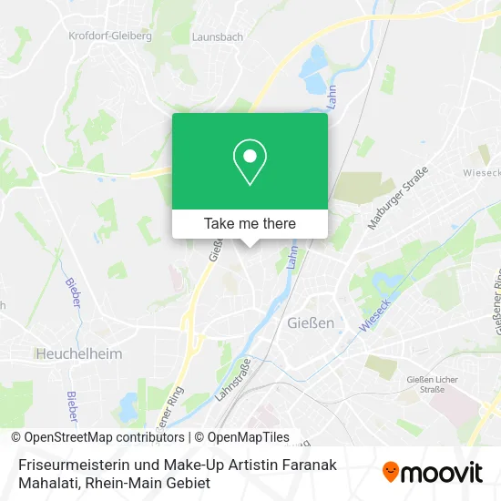 Карта Friseurmeisterin und Make-Up Artistin Faranak Mahalati
