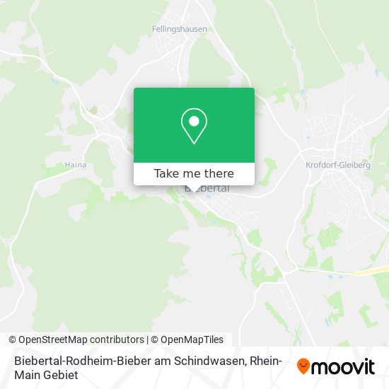 Biebertal-Rodheim-Bieber am Schindwasen map