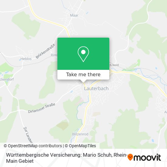 Württembergische Versicherung: Mario Schuh map