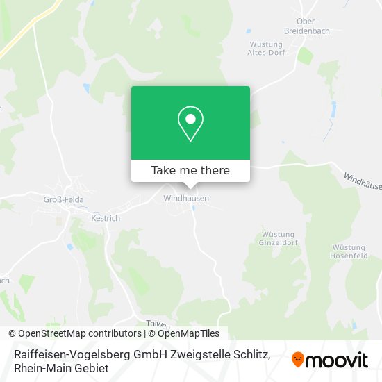 Raiffeisen-Vogelsberg GmbH Zweigstelle Schlitz map