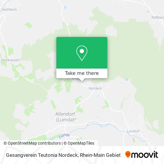 Gesangverein Teutonia Nordeck map