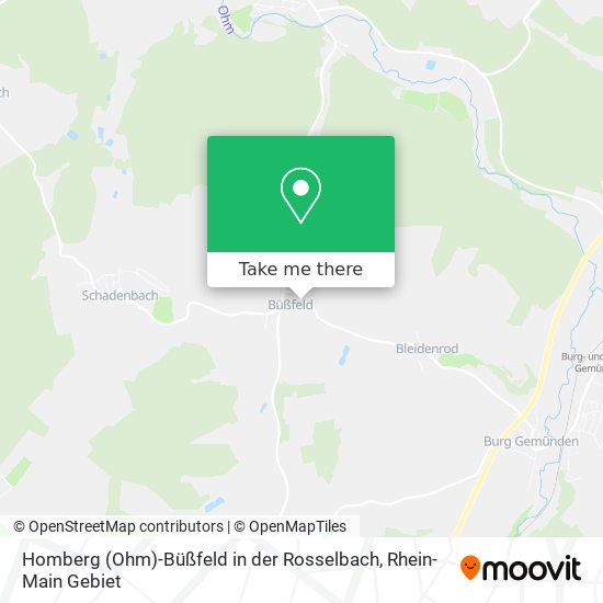 Homberg (Ohm)-Büßfeld in der Rosselbach map