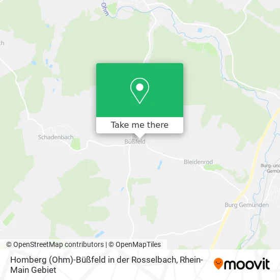 Карта Homberg (Ohm)-Büßfeld in der Rosselbach
