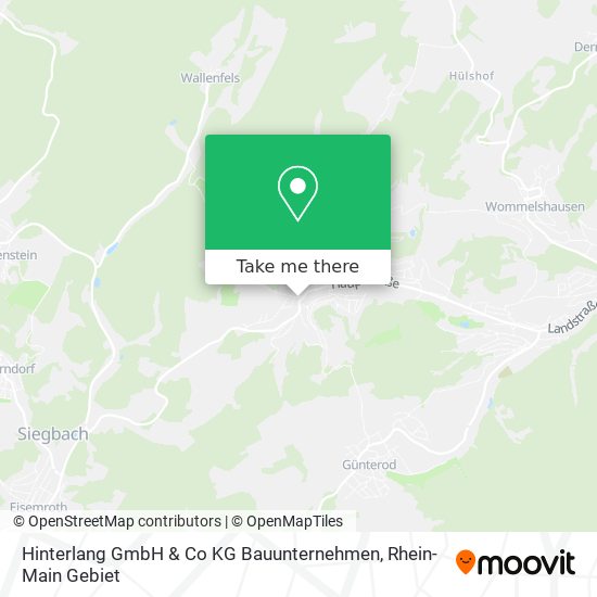 Hinterlang GmbH & Co KG Bauunternehmen map