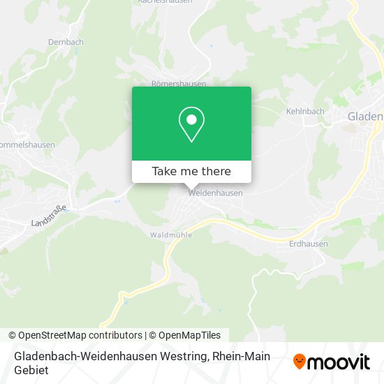 Gladenbach-Weidenhausen Westring map