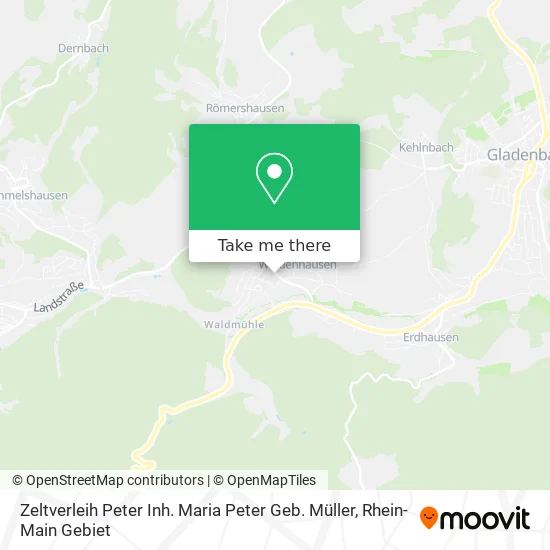 Карта Zeltverleih Peter Inh. Maria Peter Geb. Müller