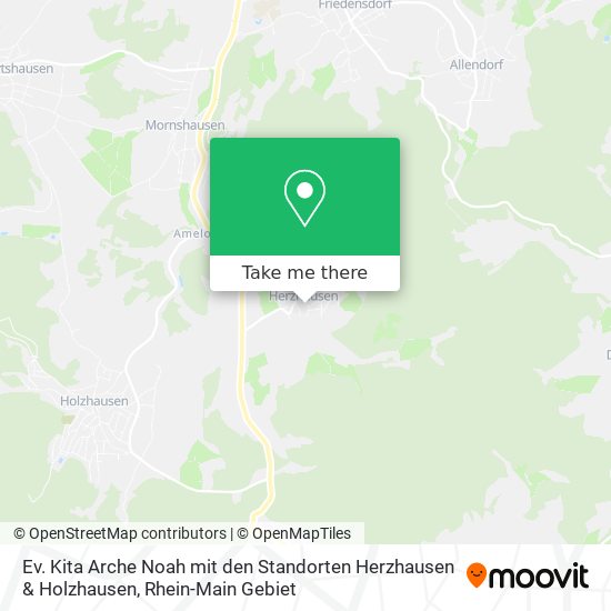 Карта Ev. Kita Arche Noah mit den Standorten Herzhausen & Holzhausen