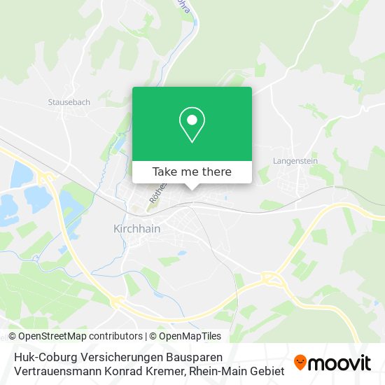 Карта Huk-Coburg Versicherungen Bausparen Vertrauensmann Konrad Kremer