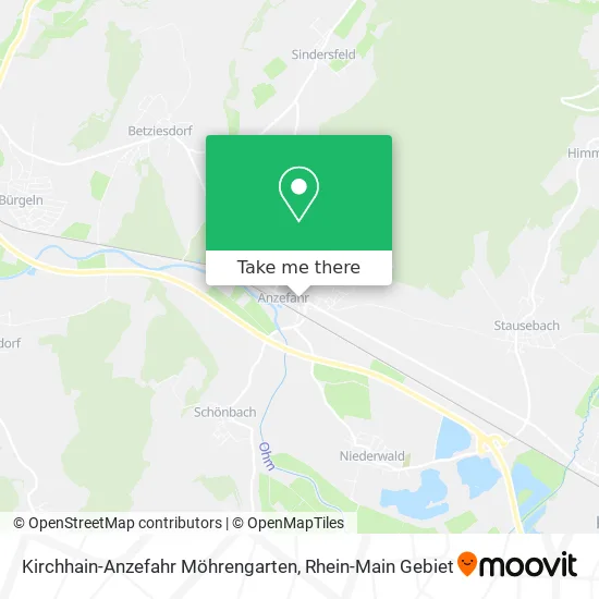 Карта Kirchhain-Anzefahr Möhrengarten