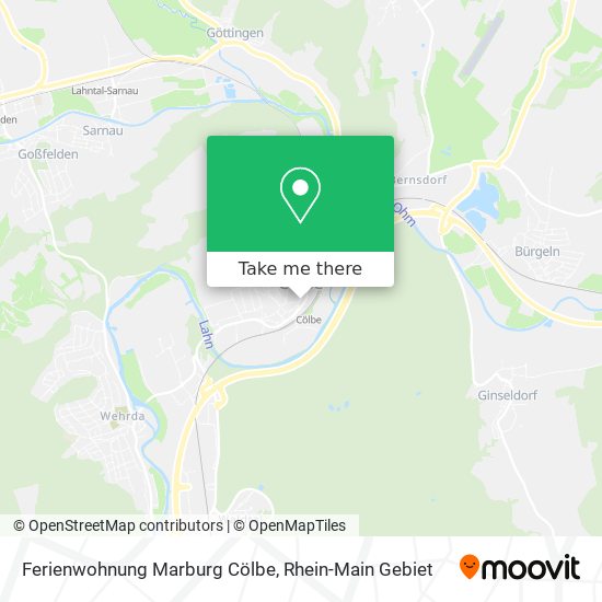 Карта Ferienwohnung Marburg Cölbe