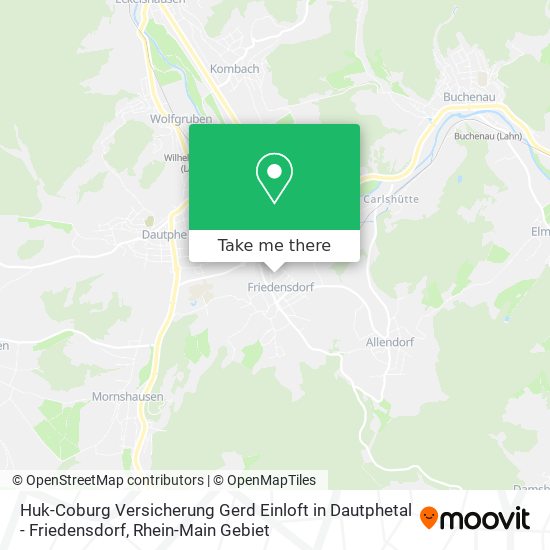 Huk-Coburg Versicherung Gerd Einloft in Dautphetal - Friedensdorf map