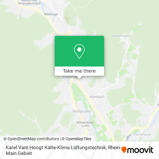 Карта Karel Vant Hoogt Kälte-Klima Lüftungstechnik