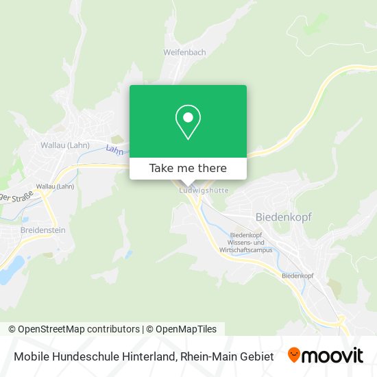 Mobile Hundeschule Hinterland map