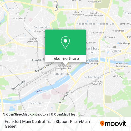 Frankfurt Main Central Train Station map