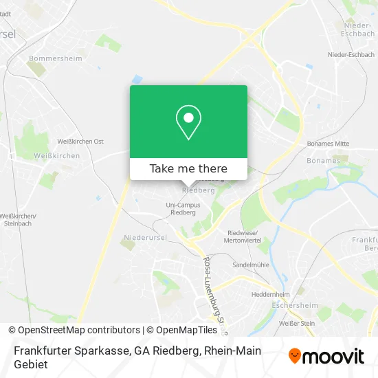 Карта Frankfurter Sparkasse, GA Riedberg