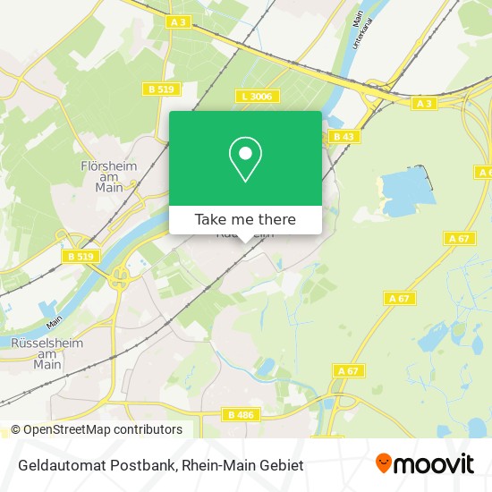 Geldautomat Postbank map