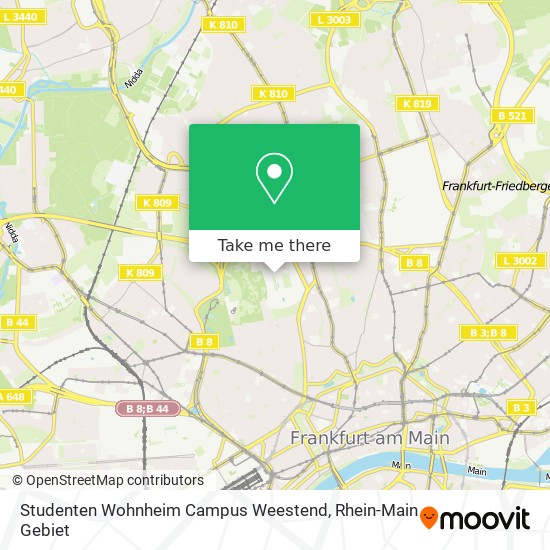 Studenten Wohnheim Campus Weestend map