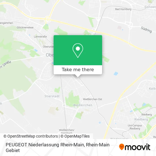 Карта PEUGEOT Niederlassung Rhein-Main