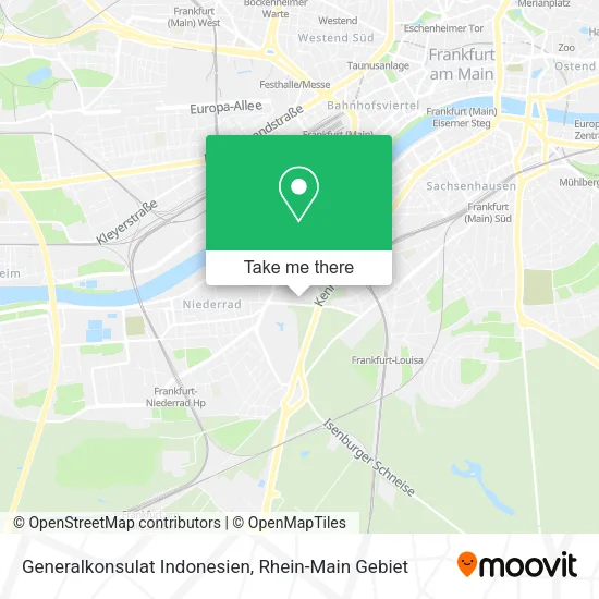 Карта Generalkonsulat Indonesien