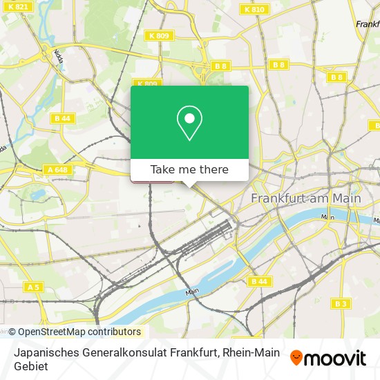 Карта Japanisches Generalkonsulat Frankfurt