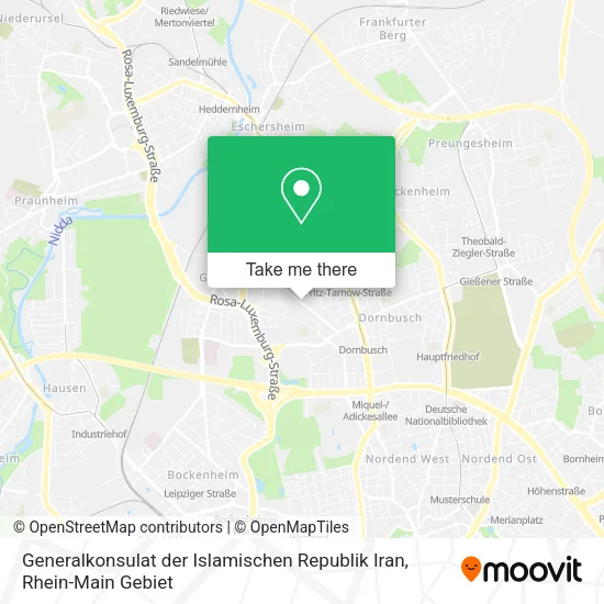 Карта Generalkonsulat der Islamischen Republik Iran
