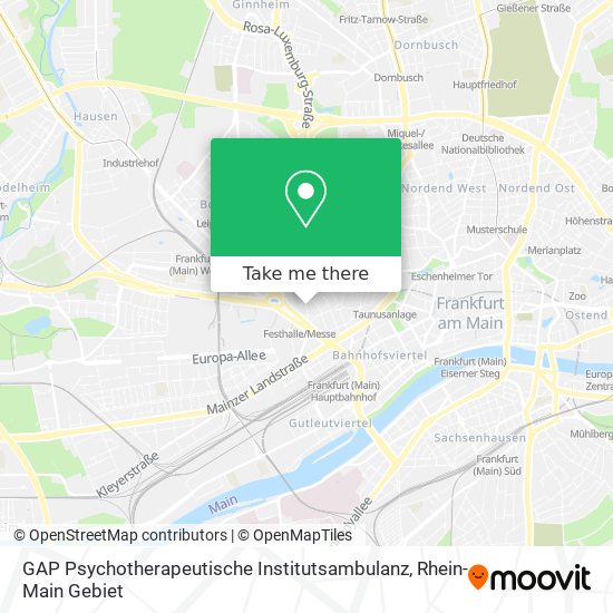 GAP Psychotherapeutische Institutsambulanz map